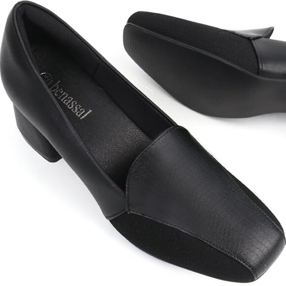 Womens Size 9.5 Loafers Orthopedic Dress Shoes Minimalist Black Office - Picture 6 of 12